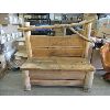 Image 1 : Large Hand Crafted Solid Wood Storage Bench