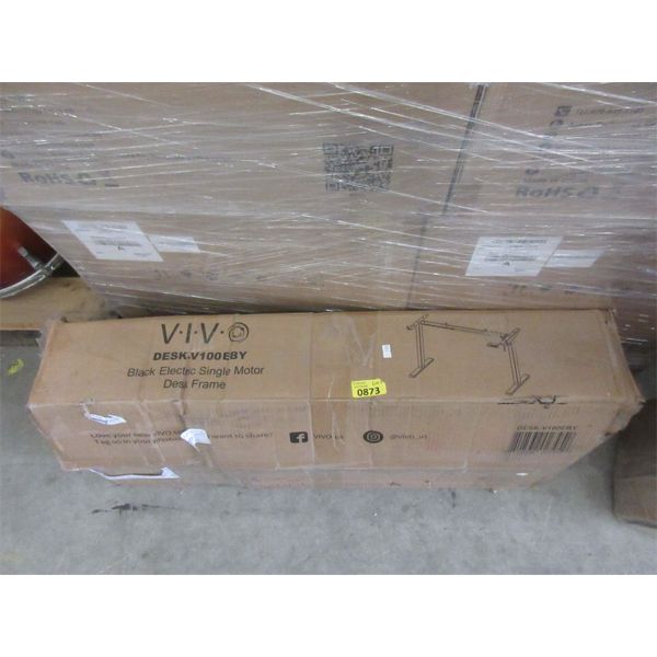 Vivo Black Single Motor Electric Desk Frame