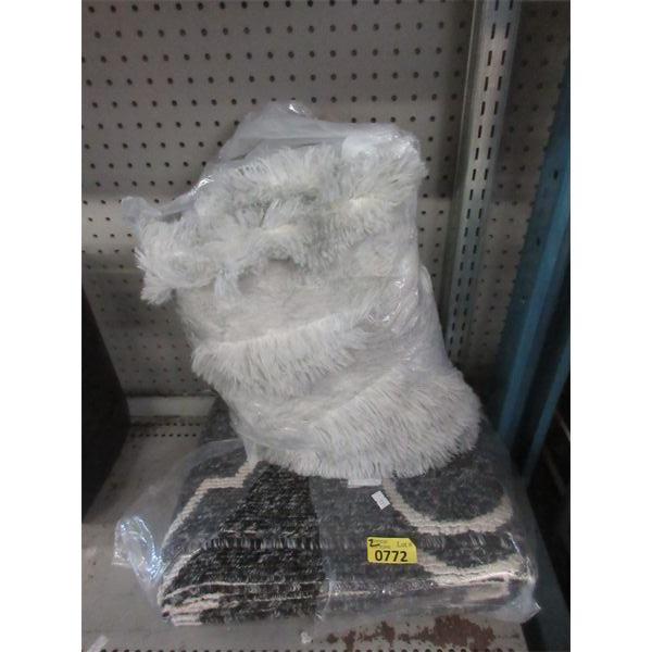 2 Floor Mats - Sizes Unknown 