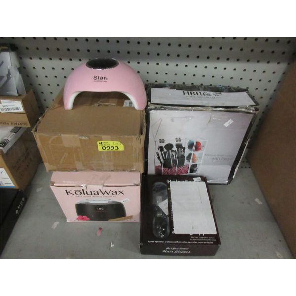 Nail Dryer, Body Wax, Cosmetics Stand & Hair Clipper