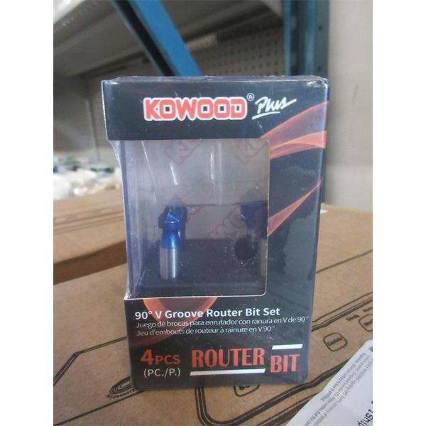 10 Kowood 4 Piece Router Bit Sets 