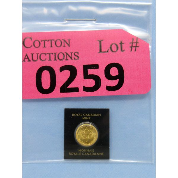 1 Gram .9999 Fine Gold 2022 Canada Maple Leaf Coin