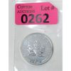 Image 1 : 1 Oz .9999 Silver 2012 Canada Maple Leaf Coin 