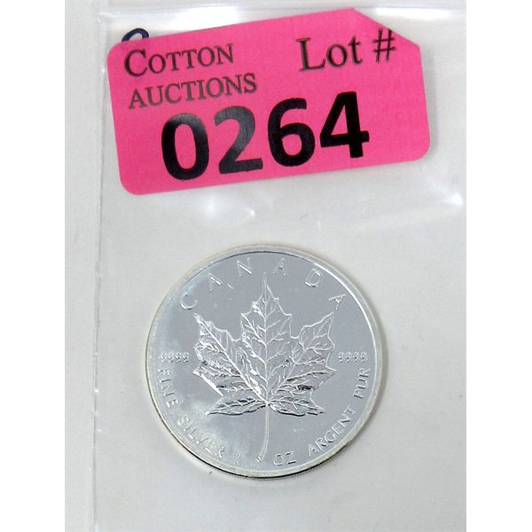 1 Oz .9999 Silver 2009 Canada Maple Leaf Coin 