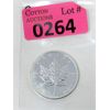 Image 1 : 1 Oz .9999 Silver 2009 Canada Maple Leaf Coin 
