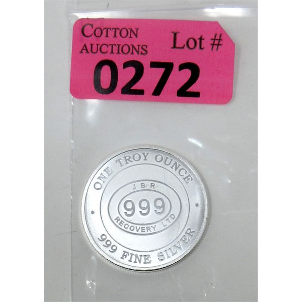 1 Oz .999 Silver JBR Ethically Sourced Round