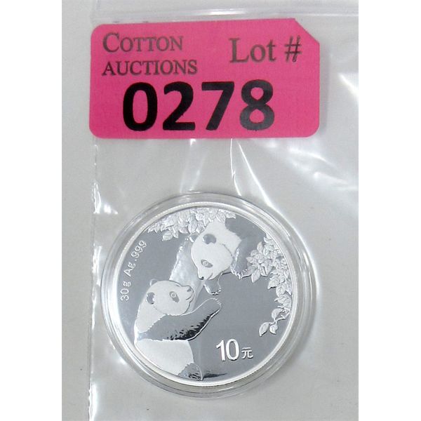 30 Gram .999 Silver 2023 10 Yuan Panda Coin 