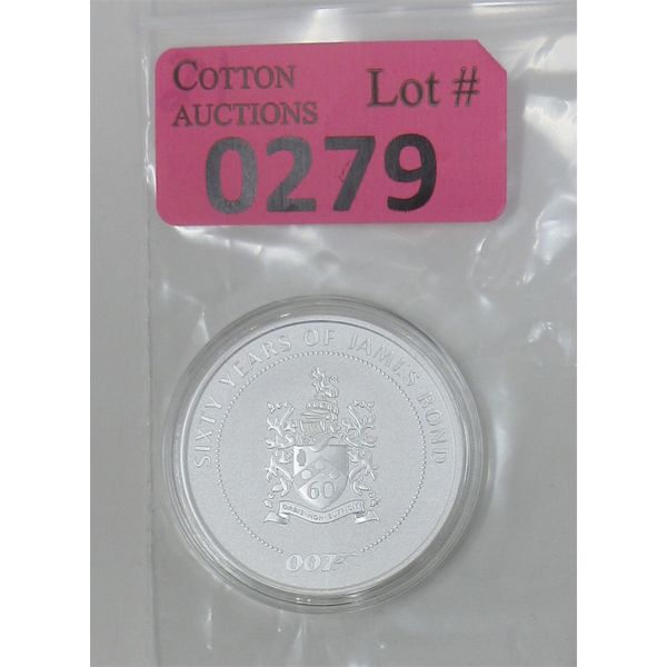 1 Oz .9999 Silver 2022 James Bond 60th Anniversary Coin