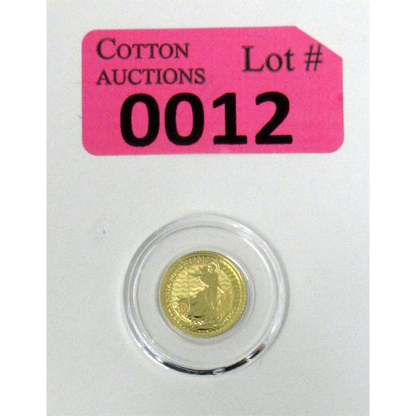 1/10 Oz .9999 Fine Gold 2023 First Ever King Charles Effigy Britannia Coin 