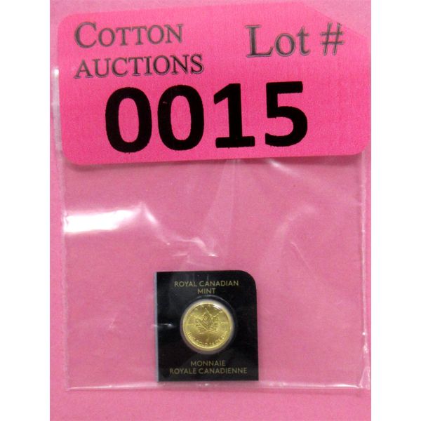 1 Gram .9999 Fine Gold 2022 Canada Maple Leaf Coin 