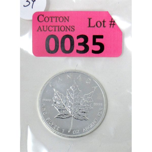 1 Oz .9999 Silver 2012 Canada Maple Leaf Coin 