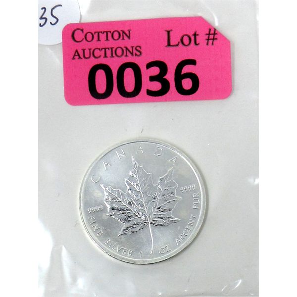 1 Oz .9999 Silver 2011 Canada Maple Leaf Coin 