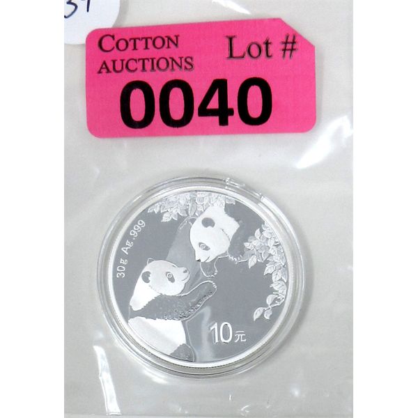 30 Gram .999 Silver 2023 10 Yuan Panda Coin 
