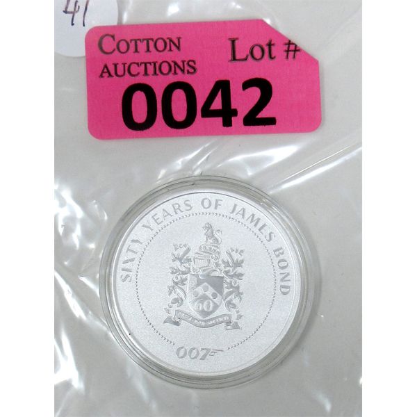 1 Oz .9999 Silver 2022 60th JAMES BOND 007 Anniversary Coin