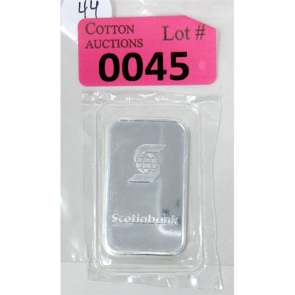 1 Oz .999 Silver Scotiabank Investor Bar 