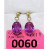 Image 1 : 10 KT Gold 16 CTW Pink Sapphire Earrings