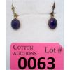 Image 1 : 14 KT Amethyst Cabochon Earrings