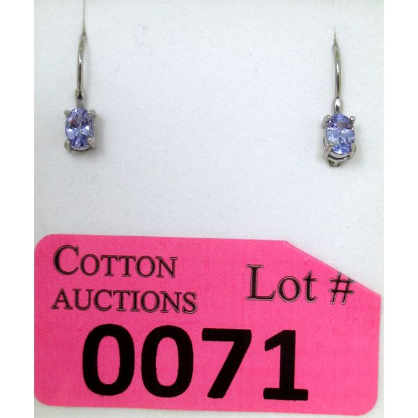New 1 CT Tanzanite Sterling Silver Earrings 