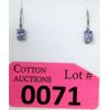 Image 1 : New 1 CT Tanzanite Sterling Silver Earrings 