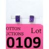Image 1 : New 2 CT Amethyst Sterling Silver Earrings