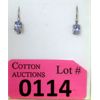 Image 1 : New 1 CT Tanzanite Sterling Silver Earrings 