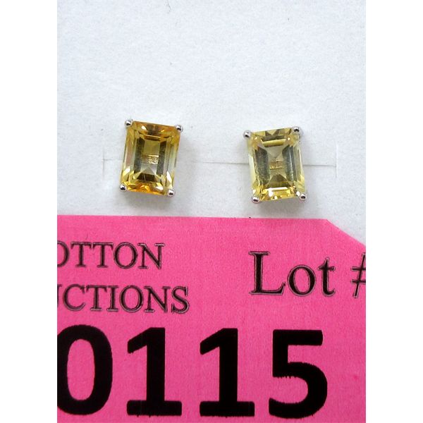 New Sterling Silver Citrine Earrings 