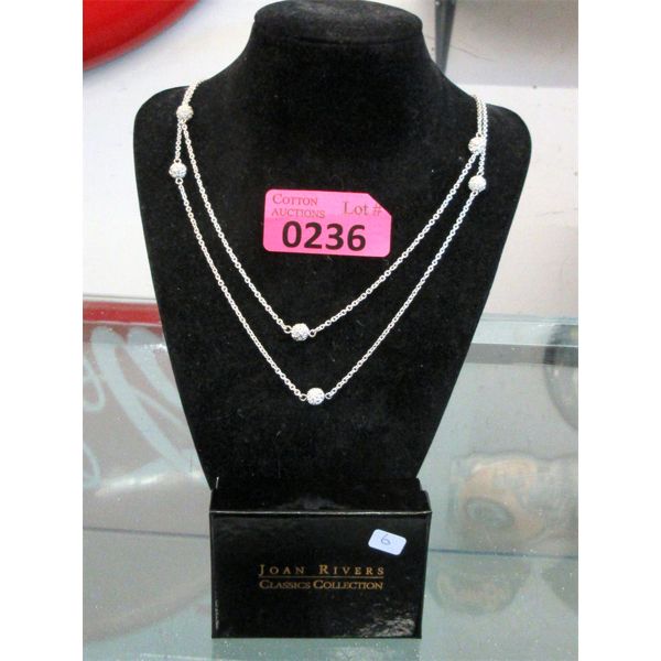 Joan Rivers 44" Necklace with Pave Crystal Stations
