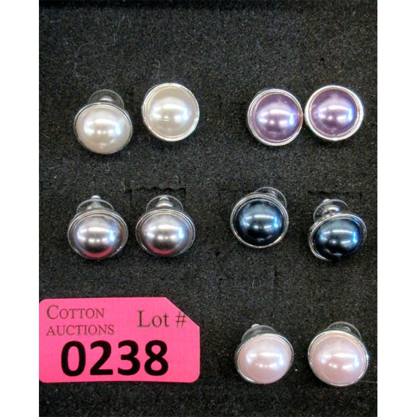 Joan Rivers Set of 5 New Pairs of Cabochon Earrings