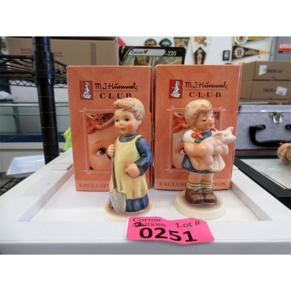 2 M. J. Hummel Club 3 3/8" Figurines with Boxes