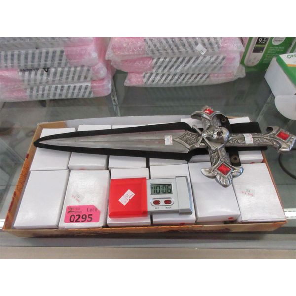 Dagger with 10" Blade & 24 Kitchen Timers