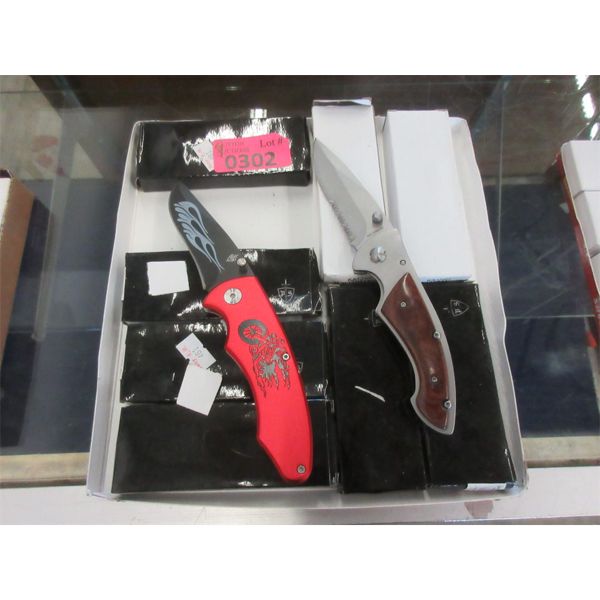 9 New Folding Knives with 3" Blades