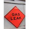 Image 1 : 40" Reflective Metal "Gas Leak" Sign