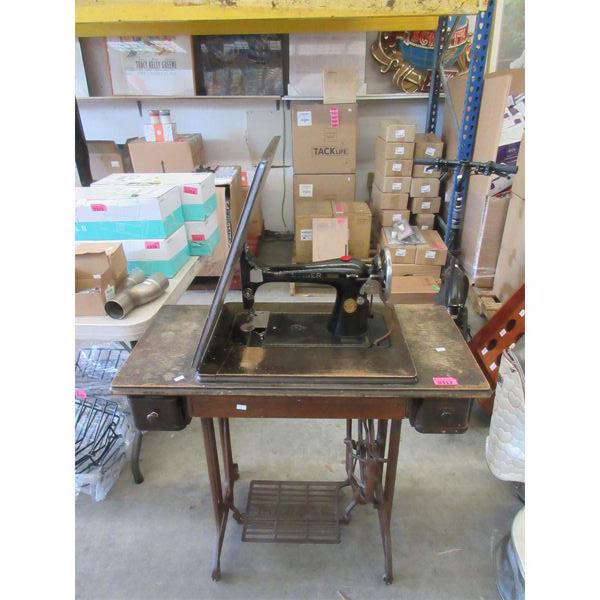 Singer Sewing Machine on Treadle Stand - As is