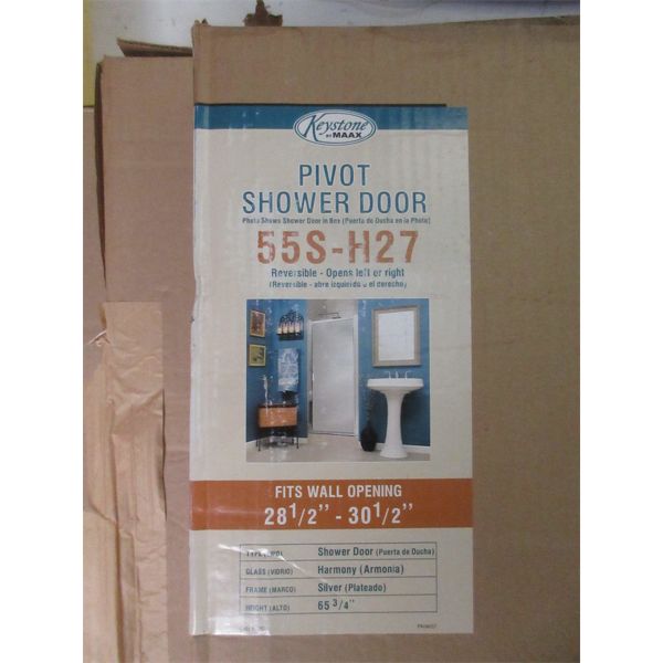 2 New Keystone Maxx Glass Pivot Shower Doors