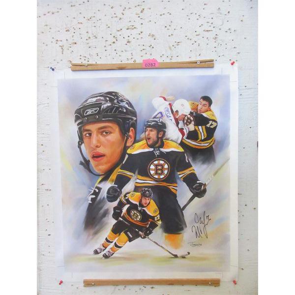 Signed Milan Lucic #17 Bruins Canvas Poster