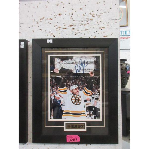 Signed Milan Lucic Framed Photo with COA