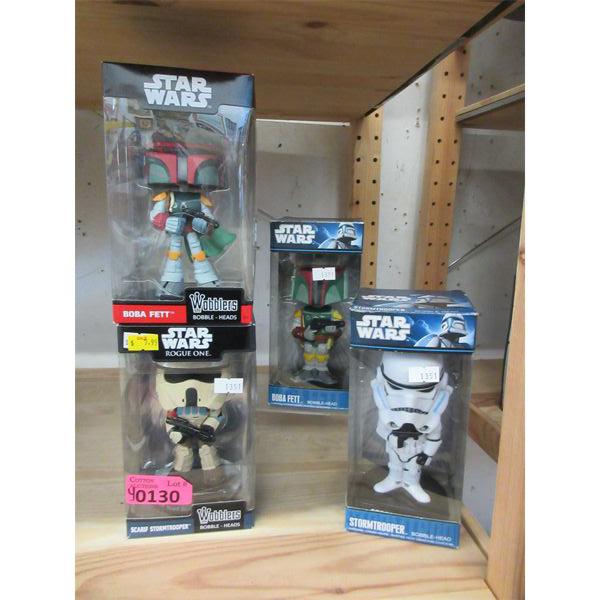 4 Star Wars Funko Bobble-Heads -Original Boxes