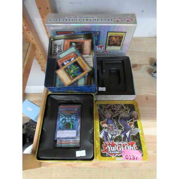 Yu-Gi-Oh Game Board & 2 Tins of Cards