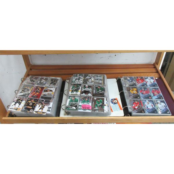 3 Binders of Assorted Hockey Trading Cards