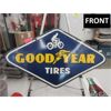 Image 1 : 1 Vintage Double Sided Porcelain Good Year Tire Sign 