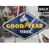 Image 2 : 1 Vintage Double Sided Porcelain Good Year Tire Sign 