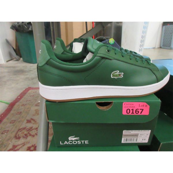 New Pair of Lacoste Green Leather Shoes