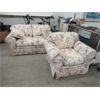Image 1 : Fabric Upholstered Love Seat and Arm Chair