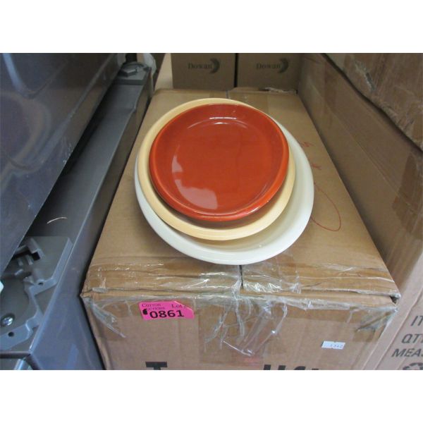 Case of 5 New 3 Pc. Glazed Platter Sets