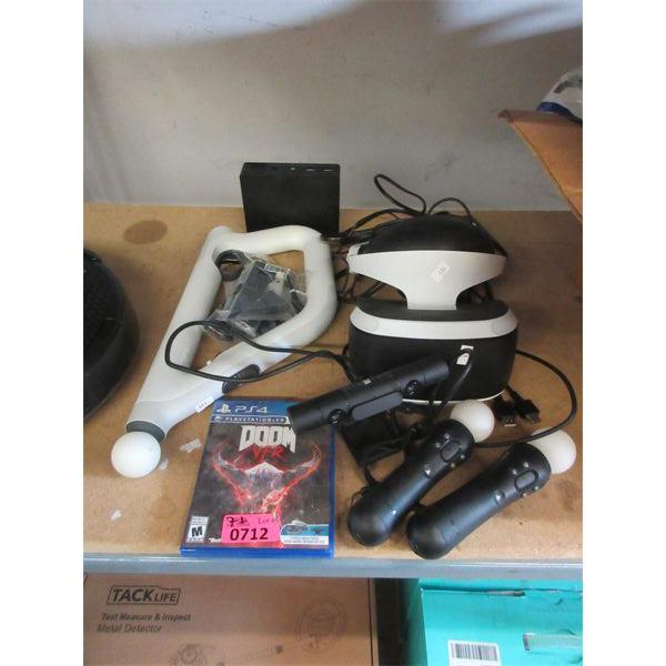 PS4 VR Headset w/ Controllers & Doom Game