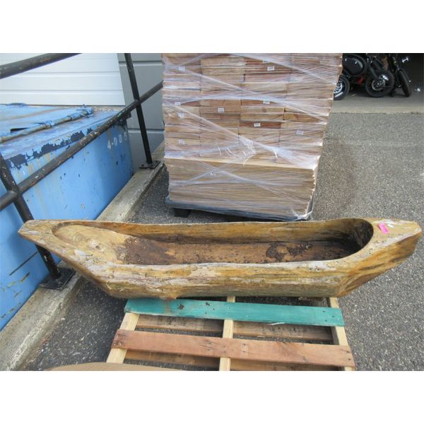 6' Long Planter Carved From a Log - 16" wide x 16" deep