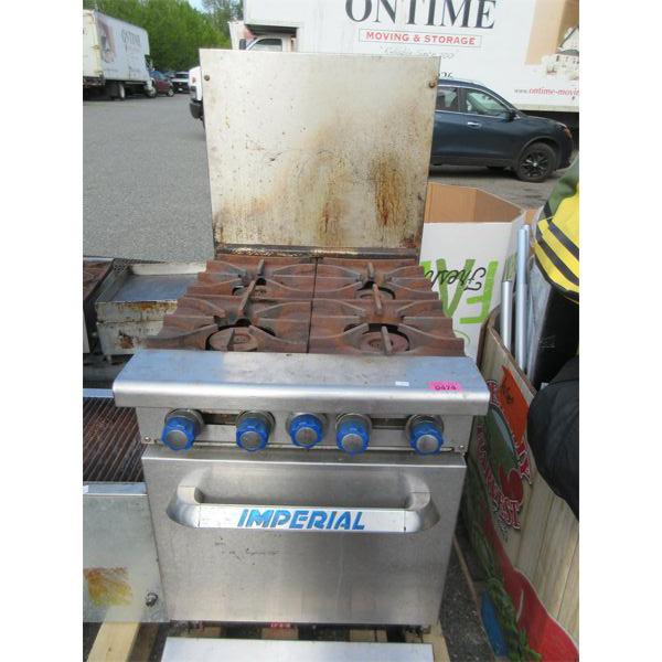 Imperial Industrial Propane 4 Ring Stove with Oven