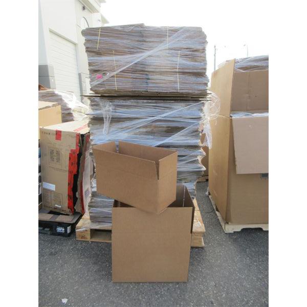 Skid of New Cardboard Shipping Boxes