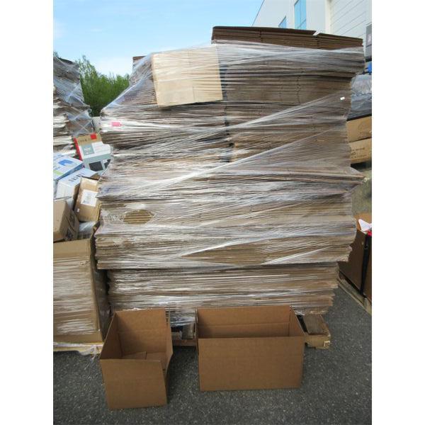 Skid of New Cardboard Shipping Boxes - Assorted