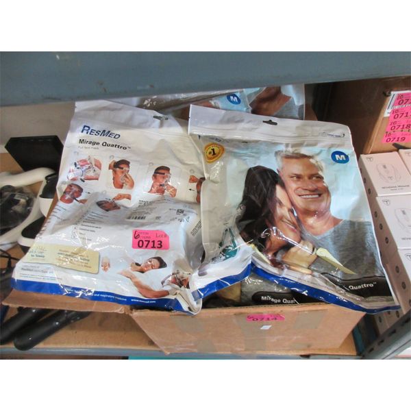 6 ResMed Mirage Quattro Full Face Masks
